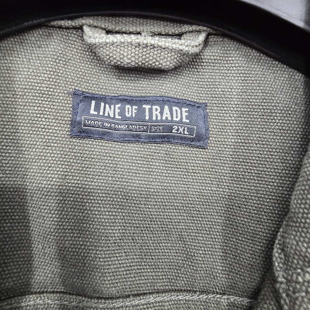 Line of Trade The Montana Canvas Trucker Jacket Men 2XL Ranger Green Casual Work - Picture 3 of 12